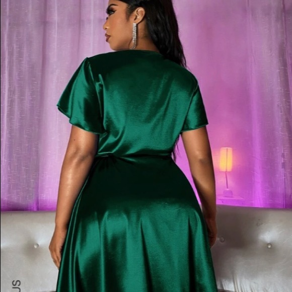 Satin Wrap Dress! - Picture 2 of 2